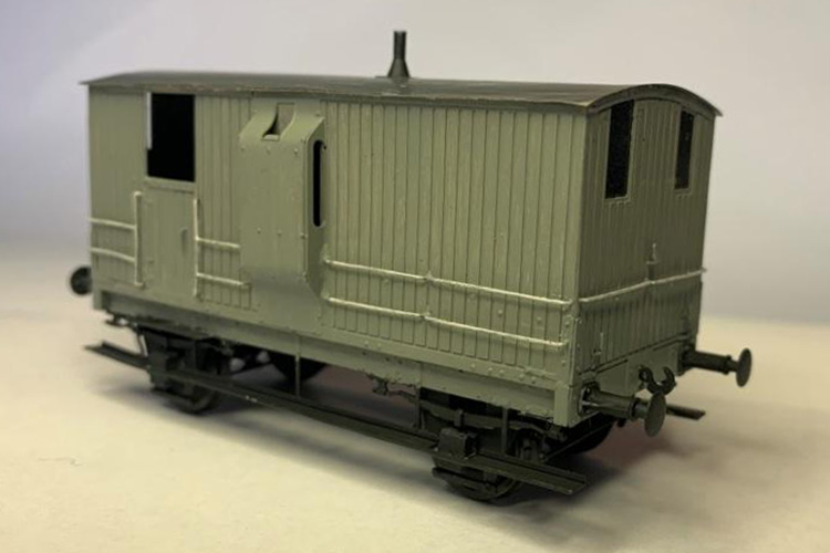 Brake van 9110 - a model built from the kit (the other end)