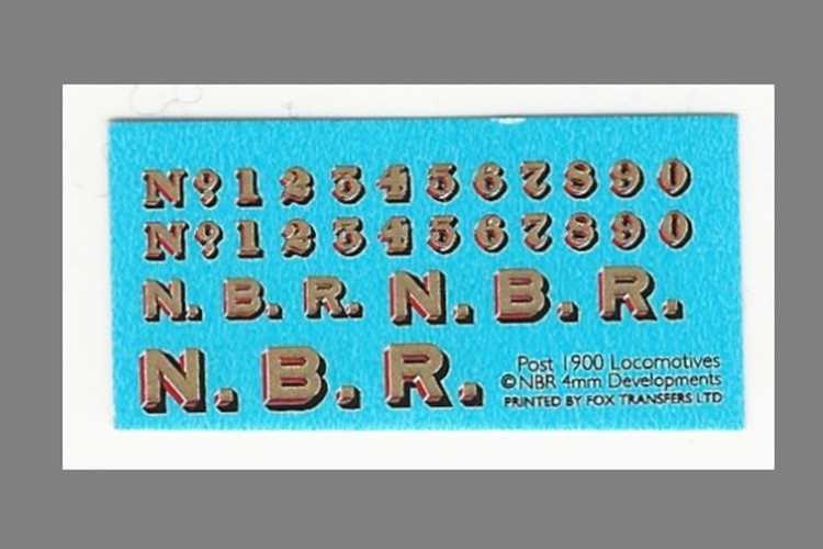 Transfer sheet 9403: Post 1900 Locomotives