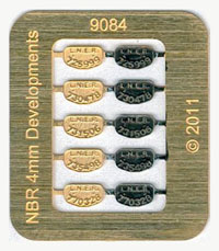 Wagon number plate 9084